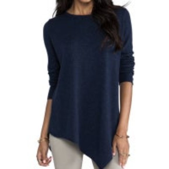 Joie Tambrel B Neck Cashmere Wool Blend Sweater Navy Blue XS - Picture 9 of 9